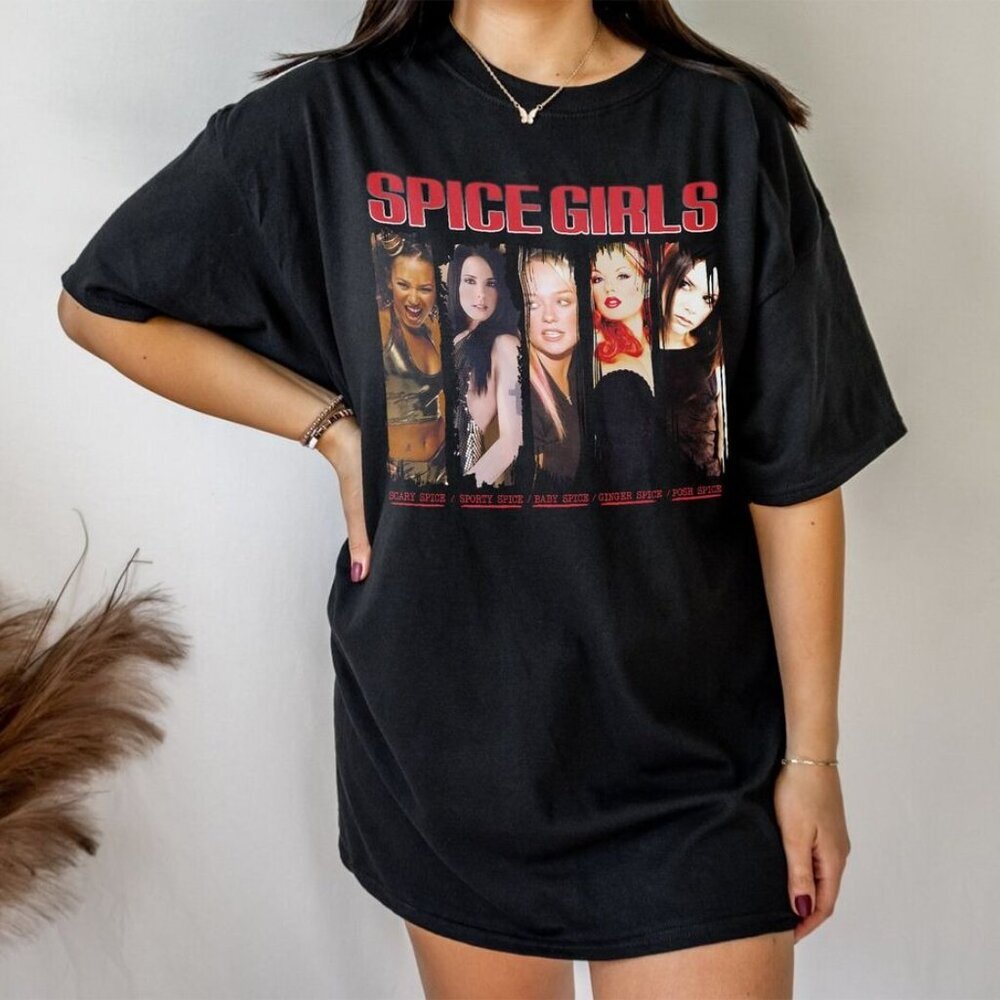Spice World Music Band Graphic T-Shirt Spice Girls Concert Fan Collector Gift - Picture 1 of 5